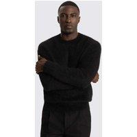 MOSS Alpaca Wool Crew Neck Jumper Black