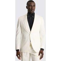 MOSS Tailored Fit Wool Blend Tuxedo Jacket White