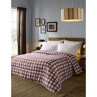 Nightlark Gingham Checked 10.5 Tog Coverless Duvet & Pillowcase Set Burgundy