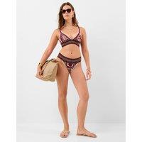 ACCESSORIZE Abstract Print Bikini Bottoms Purple