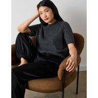 Whistles Textured T-Shirt Dark Grey