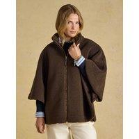 Joules Borg Funnel Neck Jacket Chocolate