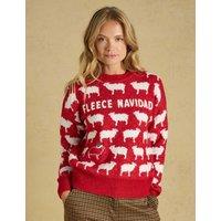 Joules Patterned Jumper Burgundy Mix