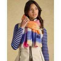 Joules Brushed Gingham Tassel Scarf Multi