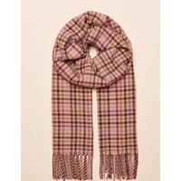 Joules Houndstooth Scarf Pink Mix
