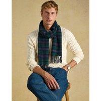 Joules Checked Colour Block Scarf Navy Mix