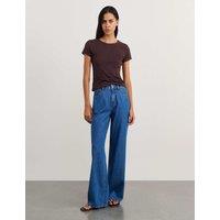 Jag Lyocell Blend Mid Rise Straight Leg Jeans Blue