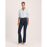SABA High Waisted Crease Front Bootcut Jeans with Lyocell Blue