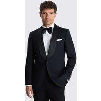 MOSS Tailored Fit Wool Rich Tuxedo Jacket Black