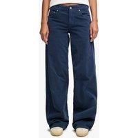 Superdry & Co Cotton Rich Cord Textured Wide Leg Trousers Blue