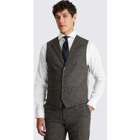 MOSS Tailored Fit Wool Blend Herringbone Waistcoat Olive
