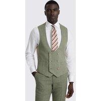 MOSS Tailored Fit Wool Blend Herringbone Waistcoat Sage