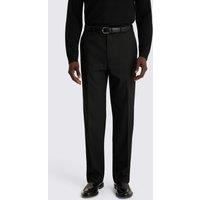 MOSS Relaxed Fit Flannel Tuxedo Trousers Black