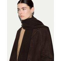 Jigsaw Pure Cashmere Oversized Scarf Dark Brown