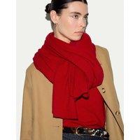 Jigsaw Pure Cashmere Oversized Scarf Cherry Red