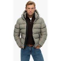 Superdry & Co Padded Hooded Sports Puffer Jacket Khaki