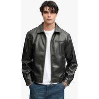 Superdry & Co Faux Leather Distressed Jacket Black