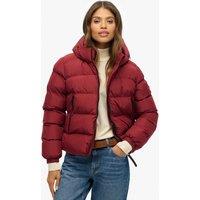 Superdry & Co Padded Hooded Sports Puffer Jacket Red