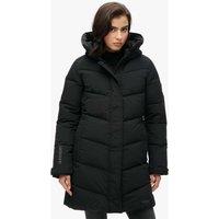 Superdry & Co Padded Hooded Longline Parka Coat Black
