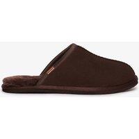 Superdry & Co Suede Faux Fur Lined Mule Slippers Brown