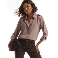 River Island Button Through Shirt Beige