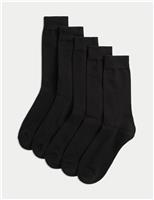 M&S 5 Pack Cool & Fresh Cushioned Socks Black