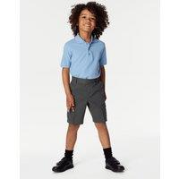 2pk Boys Cargo School Shorts (2-14 Yrs)