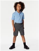 2 Pack Boys Cargo School Shorts (2-14 Yrs)