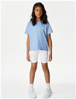2pk Girls Cotton Rich School Cycling Shorts (2-16 Yrs)