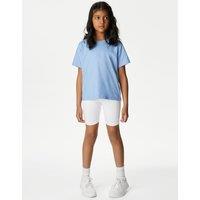 2pk Girls Cotton Rich School Cycling Shorts (2-16 Yrs)