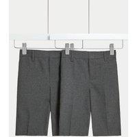 2pk Boys Easy Dressing School Shorts (3-15 Yrs)