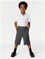 2pk Boys Easy Dressing School Shorts (3-15 Yrs)