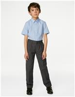 M&S Boys' Regular Leg School Trousers (2-16 Yrs) Grey