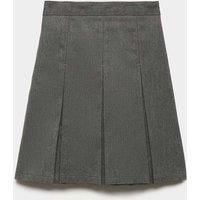 M&S Girls' Slim Fit Permanent Pleats School Skirt (2-18 Yrs) Grey