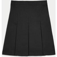 M&S Girls' Permanent Pleats School Skirt (2-16 Yrs) Black