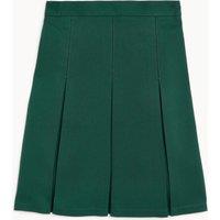 M&S Girls' Permanent Pleats School Skirt (2-16 Yrs) Green