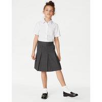 M&S Girls' Longer Length School Skirt (2-16 Yrs) Grey