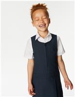 2pk Girls Pleated School Pinafores (2-12 Yrs)