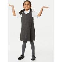 Girls Plus Fit Pleated School Pinafore (2-12 Yrs)