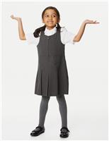 Girls Plus Fit Pleated School Pinafore (2-12 Yrs)