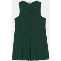 M&S Girls' Pleated School Pinafore (2-12 Yrs) Bottle Green