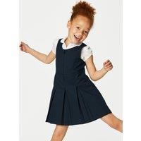 M&S Girls' Pleated School Pinafore (2-12 Yrs) Navy