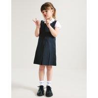 M&S Girls' Pleated School Pinafore (2-12 Yrs) Navy