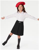 M&S Girls' Permanent Pleats School Skirt (2-16 Yrs) Black