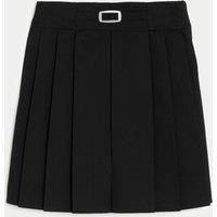 M&S Girls' Permanent Pleats School Skirt (2-16 Yrs) Black