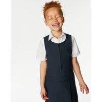 M&S 2 Pack Girls' Pleated School Pinafores (2-12 Yrs) Navy