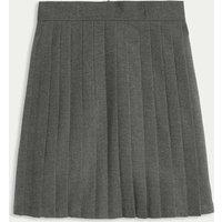 M&S Girls' Easy Dressing Pull On School Skirt (2-16 Yrs) Grey