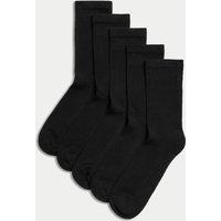 5pk Cotton Rich Ultimate Comfort Ankle High Socks