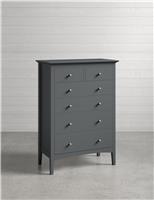 Hastings Dark Grey 6 Drawer Chest