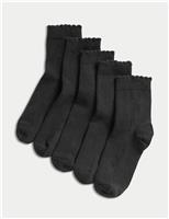 5 Pack of Short Picot Socks